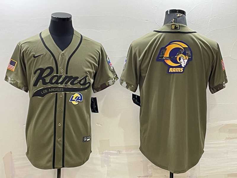 Men's Los Angeles Rams Olive Salute to Service Team Big Logo Cool Base Stitched Baseball Jersey,We sell and wholesale Men's Los Angeles Rams Olive Salute to Service Team Big Logo Cool Base Stitched Baseball Jersey on line form chian!
